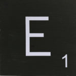 Charcoal paint, white letters