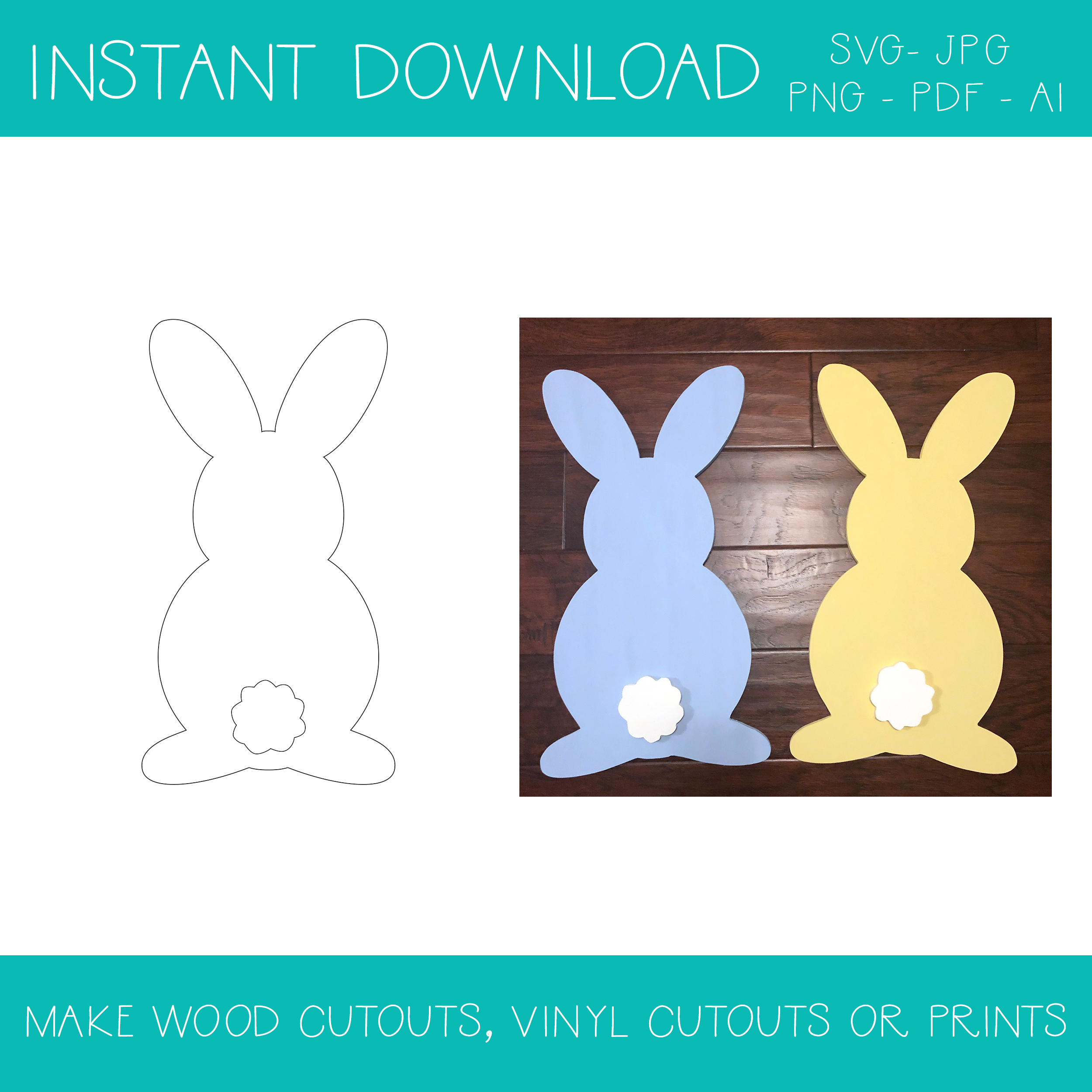 Download Easter Bunny Svg Jpg Png Pdf Ai Vector File Shana S Workshop