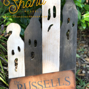 ghost family wood sign