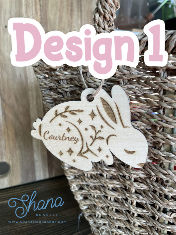sleepy bunnies custom easter basket tags